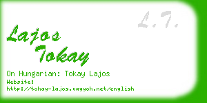 lajos tokay business card